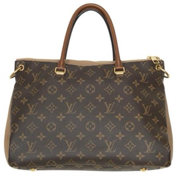 LV Louis Vuitton Monogram Pallas MM bag in caffe latte MINT CONDITION - Picture 11 of 13